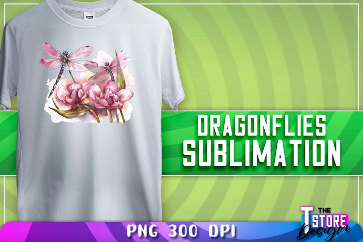 Dragonflies Sublimation | Dragonflies T-Shirt Design