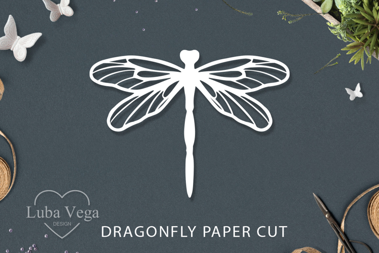 Dragonfly paper cut svg / Dragonfly svg / Dragonfly