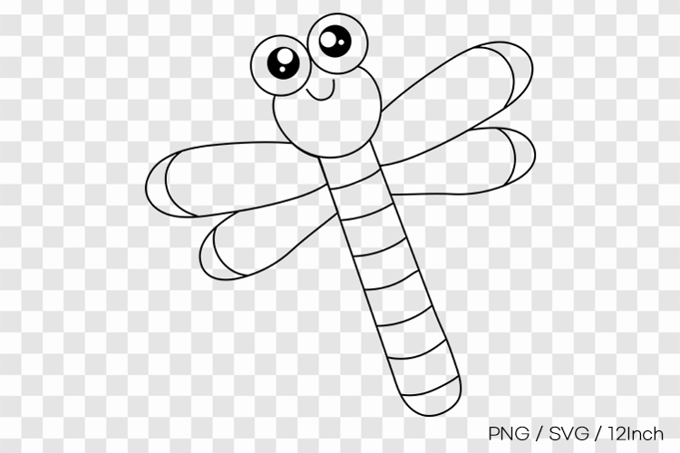 Flying summer dragonfly bug long wing PNG animal clipart SVG