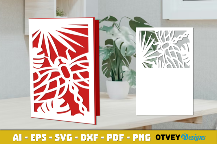 Dragonfly Card Cover Paper Cut