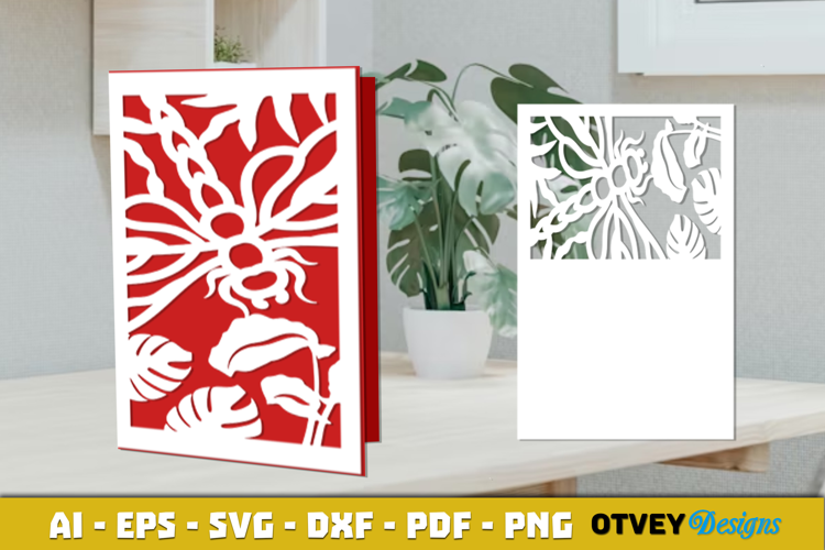 Dragonfly Card Cover Paper Cut