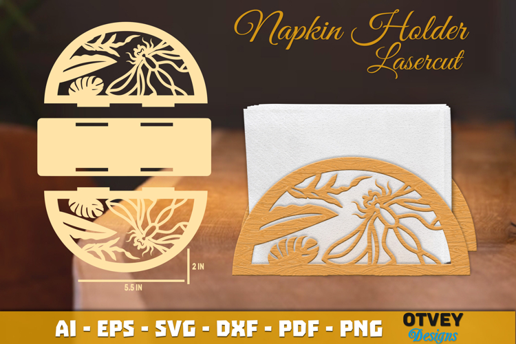Dragonfly Napkin Holder Lasercut