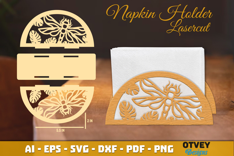 Dragonfly Napkin Holder Lasercut