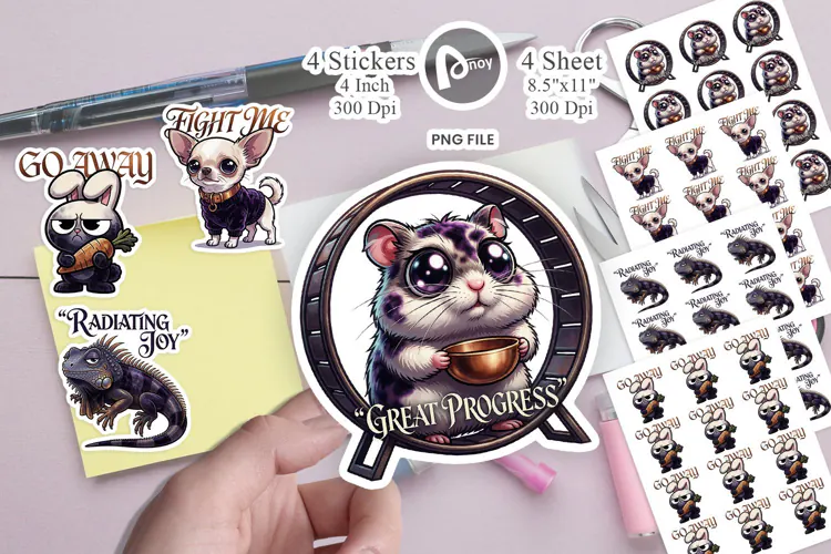Dramatic Sarcastic Pets Sticker