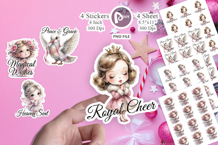 Nostalgic Pink Angel Moods Sticker