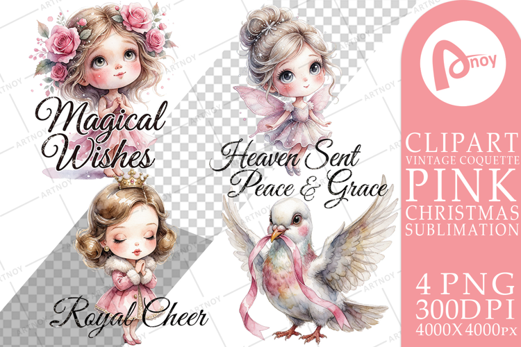 Nostalgic Pink Angel Sublimation