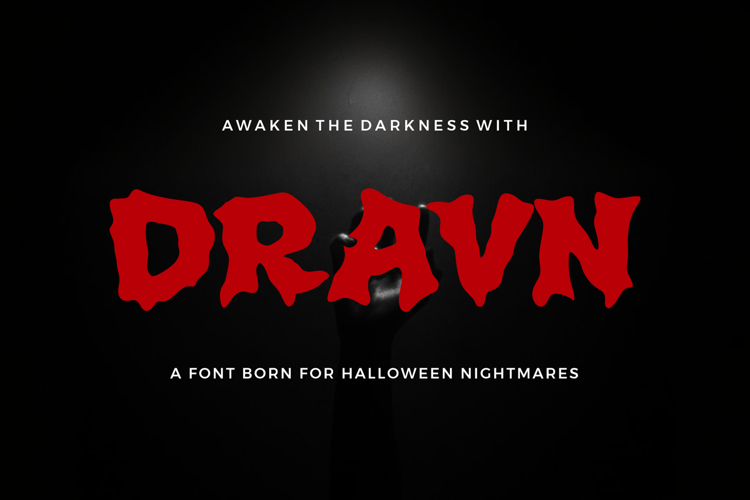 Dravn Horror Font Spooky Halloween Display Typeface
