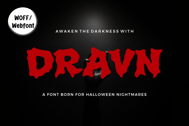 DRAVN | Webfont Creepy Typeface for Halloween Websites