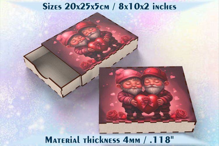 Laser cutting and sublimation Love gift box SVG PNG files