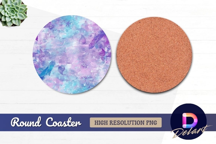 Pastel galaxy Round Coaster PNG