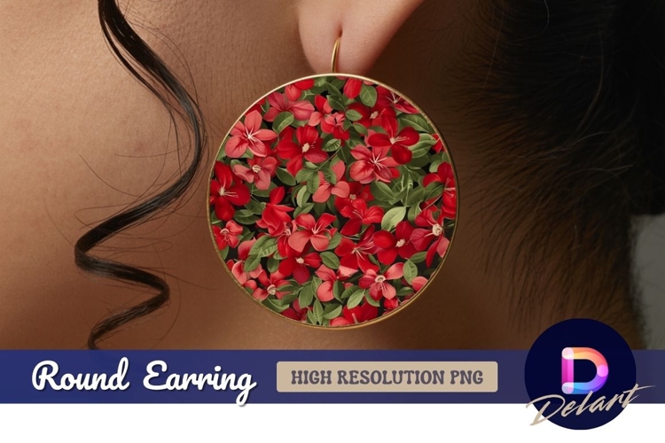 Red Flower Clipart Image 10