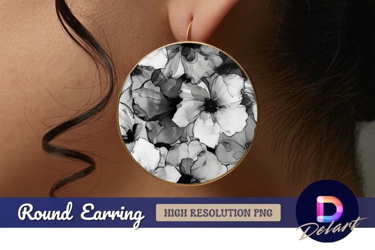 Flower Clipart Black And White Image 24