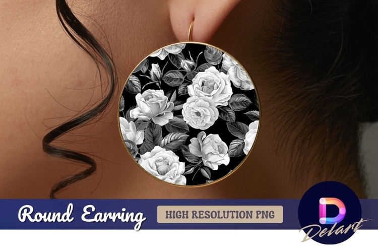 Flower Clipart Black And White Image 12