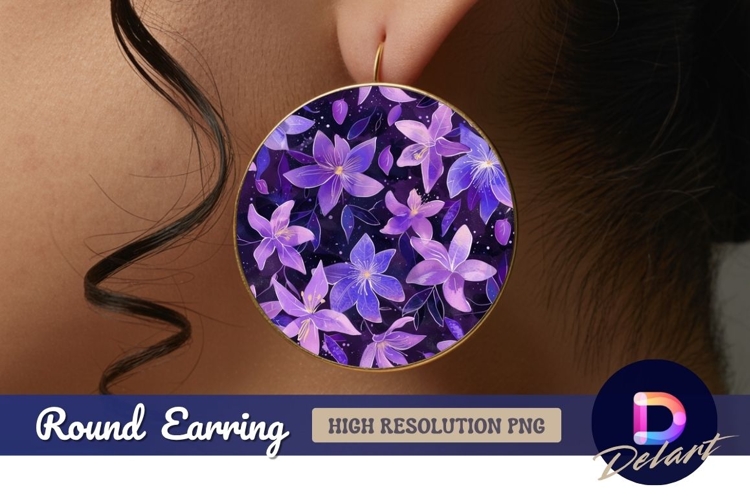 Purple Flowers Clipart Image 19