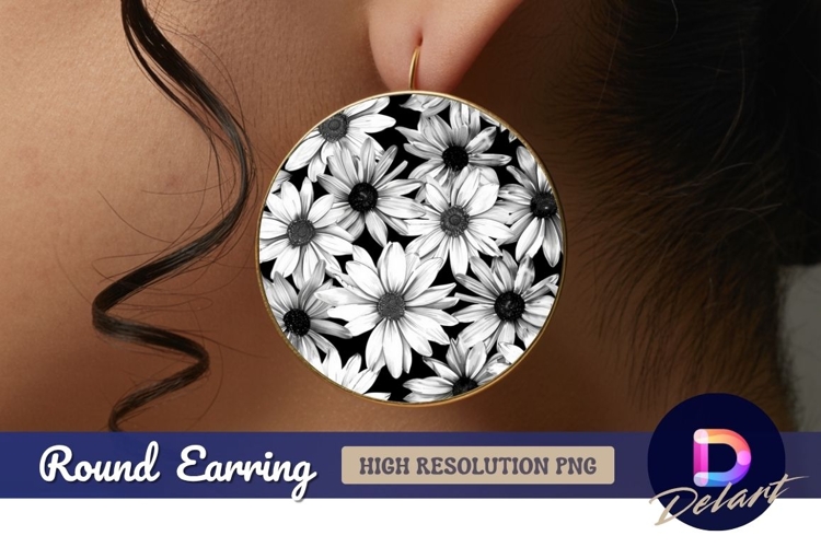 Flower Clipart Black And White Image 10