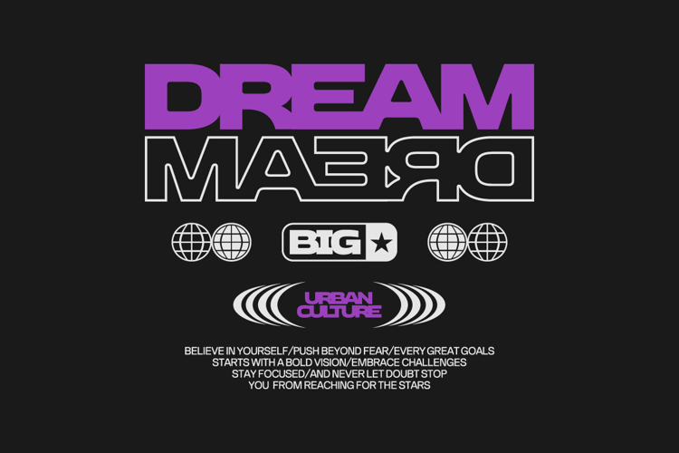 Dream Urban Typography Streetwear T-shirt Design