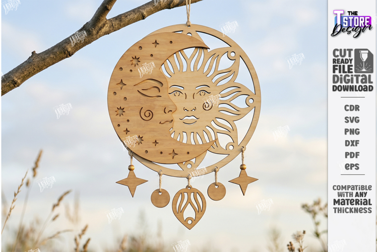 Dream Catcher Laser Cut | Boho Wall Hanging | Garden Decor example image 1