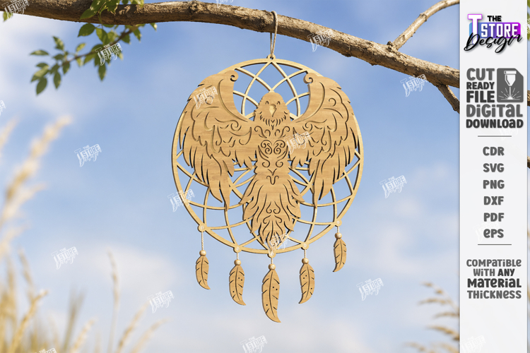 Dream Catcher Laser Cut | Boho Wall Hanging | Garden Decor example image 1