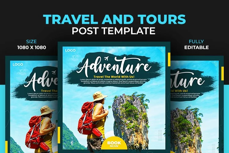Dream Vacation and Travel Adventure Social Media Template