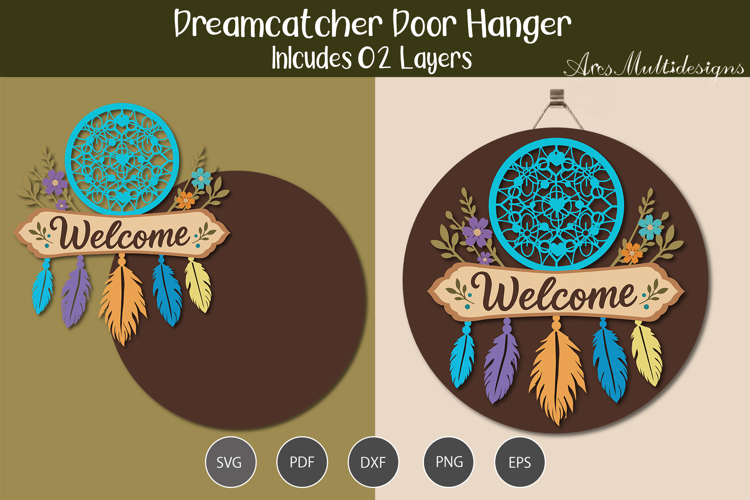 Dreamcatcher Door Hanger SVG