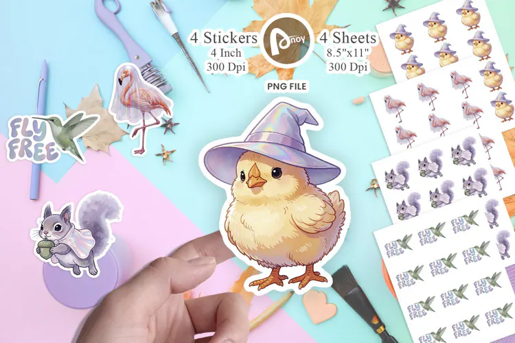 Dreamy Aviary Ghost Critters Sticker