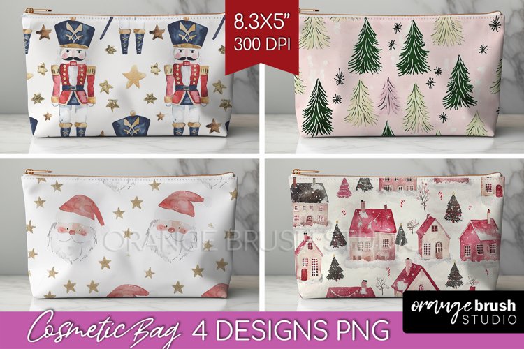 Dreamy Christmas Cosmetic Bag - Christmas Makeup Bag PNG example image 1