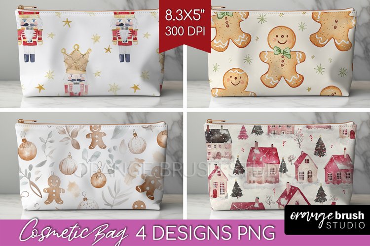Dreamy Christmas Cosmetic Bag - Christmas Makeup Bag PNG example image 1