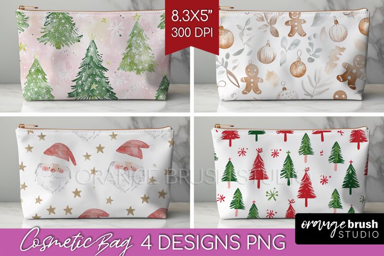 Dreamy Christmas Cosmetic Bag - Christmas Makeup Bag PNG example image 1