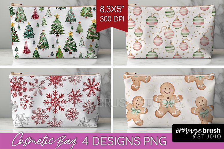 Dreamy Christmas Cosmetic Bag - Christmas Makeup Bag PNG example image 1