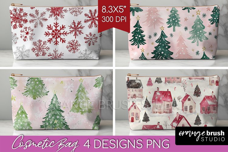 Dreamy Christmas Cosmetic Bag - Christmas Makeup Bag PNG example image 1