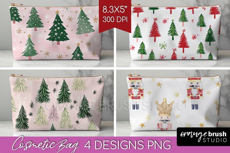 Dreamy Christmas Cosmetic Bag - Christmas Makeup Bag PNG example image 1