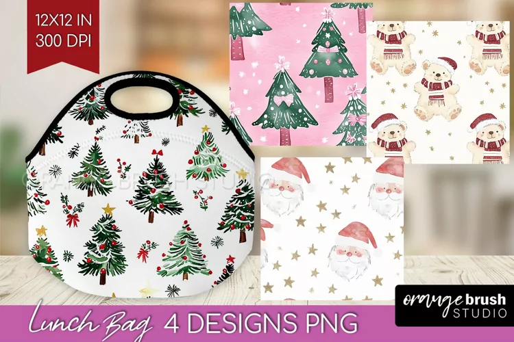Dreamy Christmas Lunch Bag - Christmas Lunch Bug PNG
