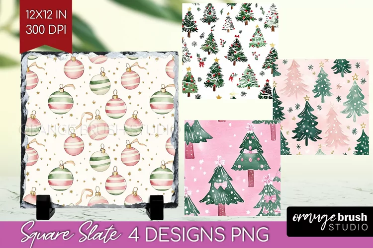 Dreamy Christmas Slate PNG - Christmas Square Slate