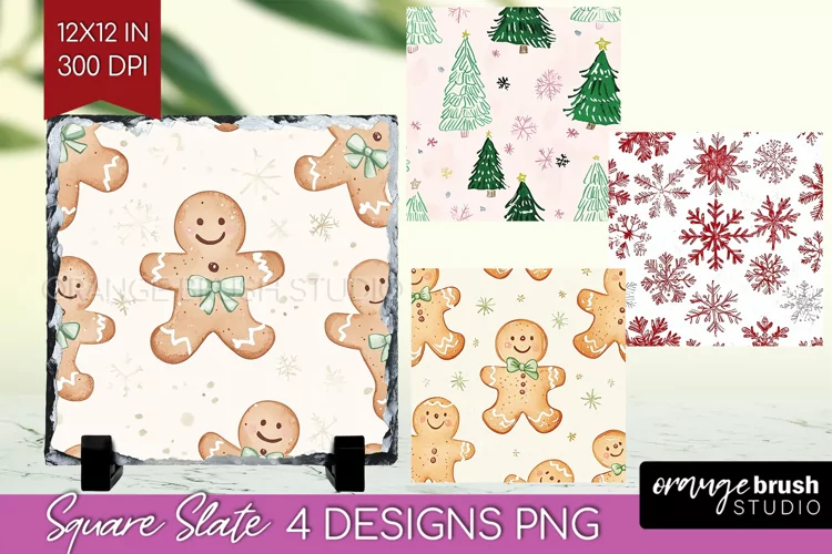 Dreamy Christmas Slate PNG - Christmas Square Slate