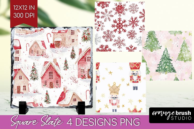 Dreamy Christmas Slate PNG - Christmas Square Slate