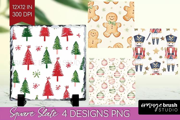 Dreamy Christmas Slate PNG - Christmas Square Slate
