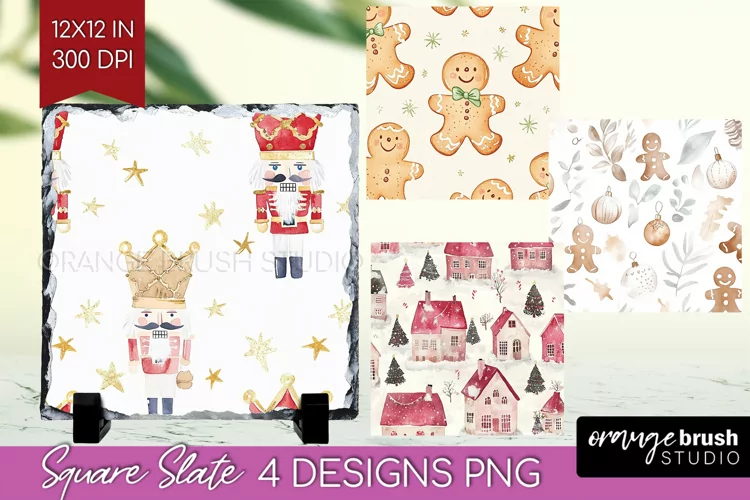 Dreamy Christmas Slate PNG - Christmas Square Slate