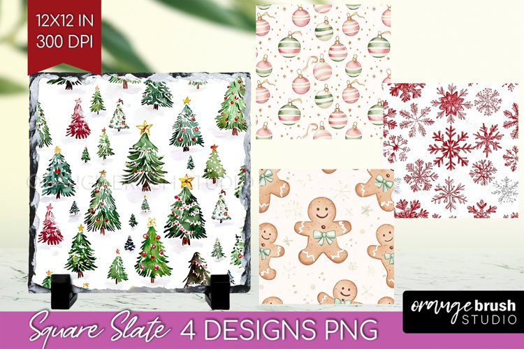 Dreamy Christmas Slate PNG - Christmas Square Slate example image 1