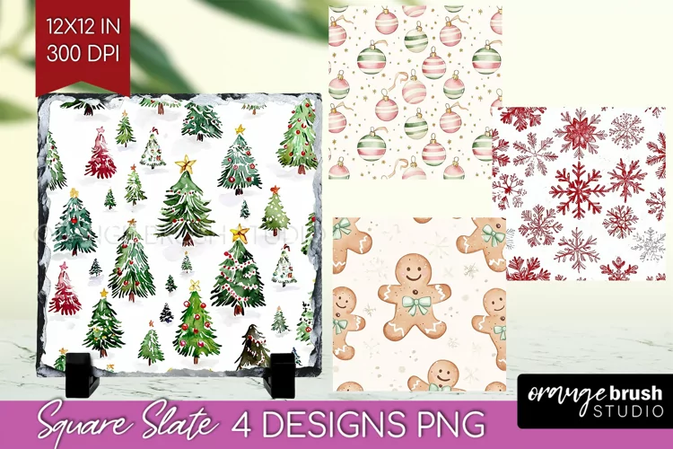 Dreamy Christmas Slate PNG - Christmas Square Slate