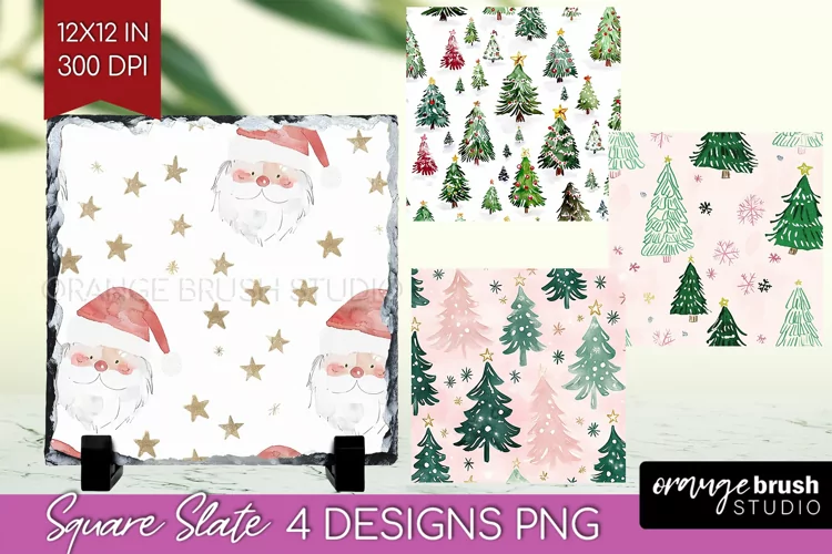 Dreamy Christmas Slate PNG - Christmas Square Slate