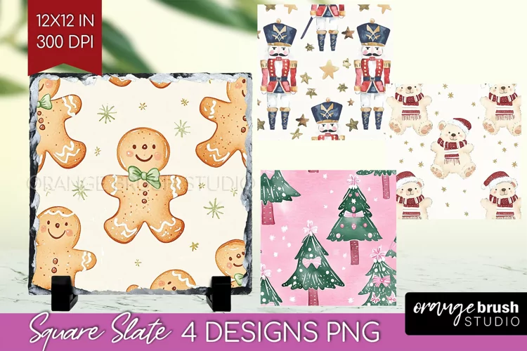Dreamy Christmas Slate PNG - Christmas Square Slate