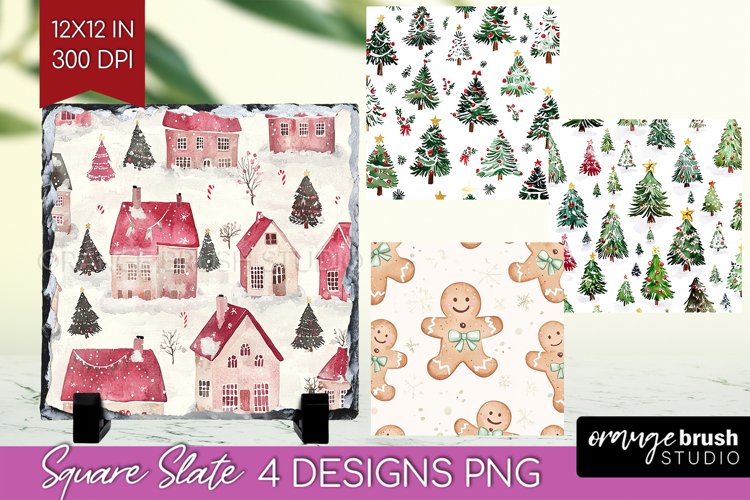 Dreamy Christmas Slate PNG - Christmas Square Slate example image 1