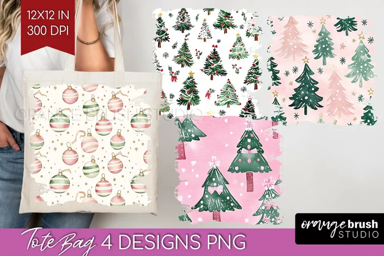 Dreamy Christmas Tote Bag - Christmas Tote Bag PNG