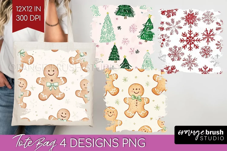 Dreamy Christmas Tote Bag - Christmas Tote Bag PNG