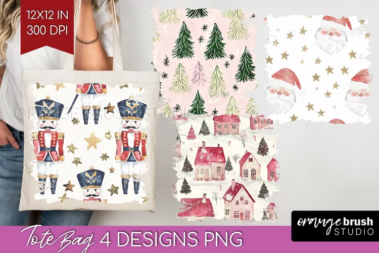 Dreamy Christmas Tote Bag - Christmas Tote Bag PNG