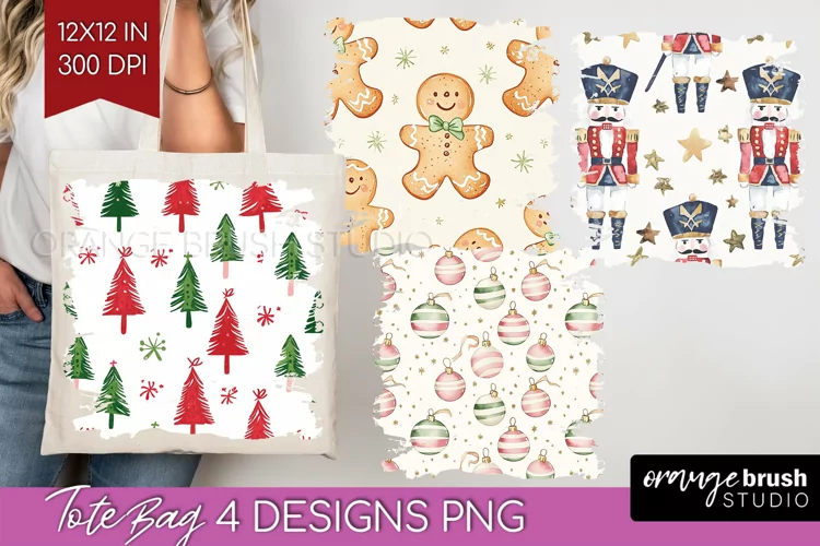Dreamy Christmas Tote Bag - Christmas Tote Bag PNG