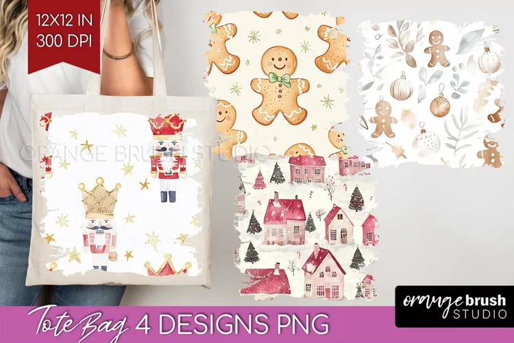 Dreamy Christmas Tote Bag - Christmas Tote Bag PNG