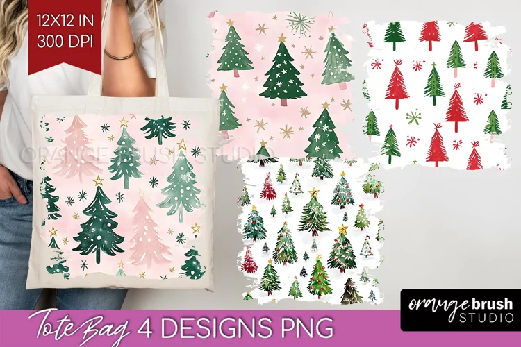 Dreamy Christmas Tote Bag - Christmas Tote Bag PNG