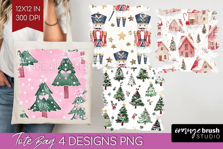 Dreamy Christmas Tote Bag - Christmas Tote Bag PNG