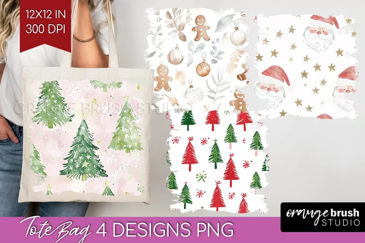 Dreamy Christmas Tote Bag - Christmas Tote Bag PNG